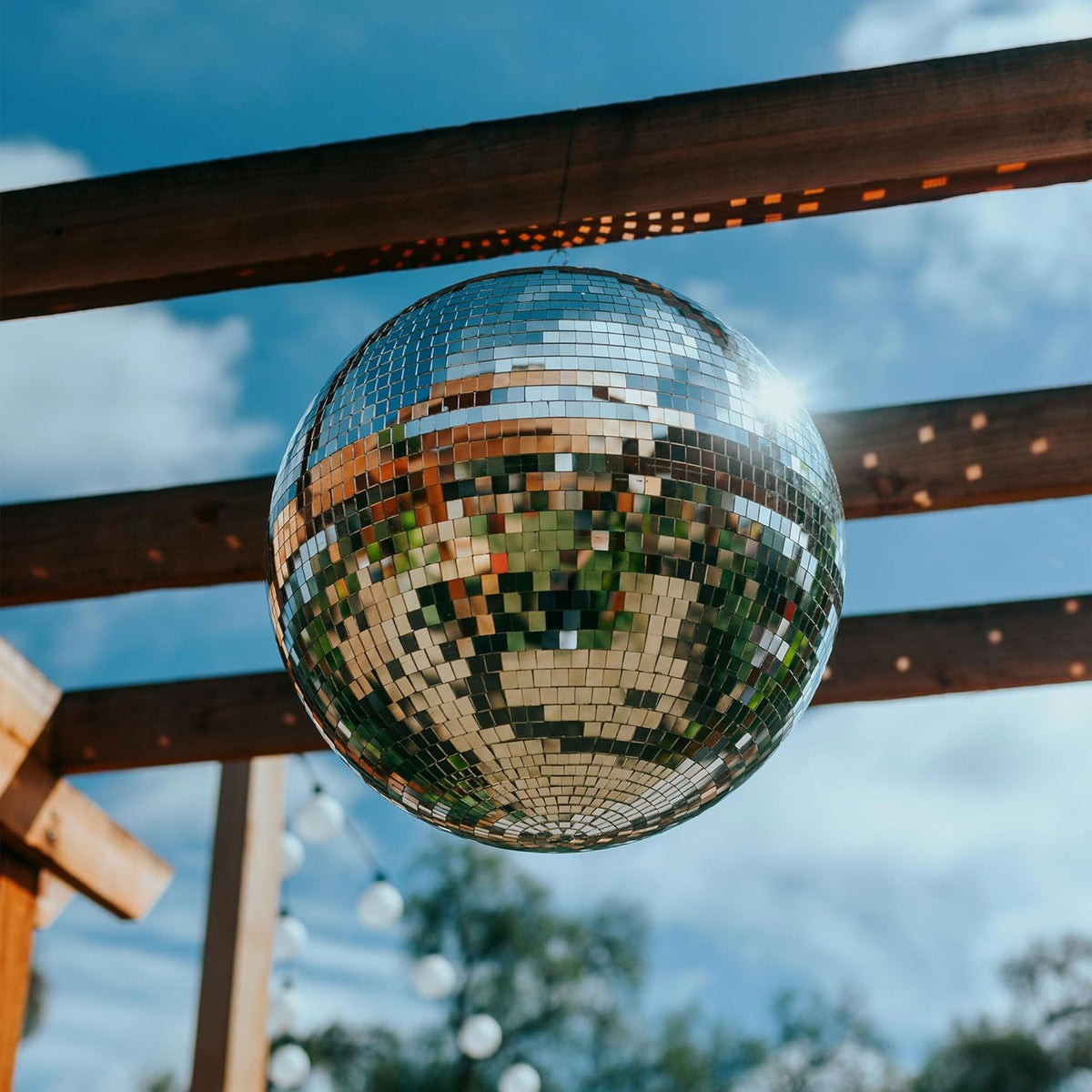 Yescom 16" Large Disco Ball Mirror Big Hanging Glass Decoration for 70s 80s Party Events Wedding DJ