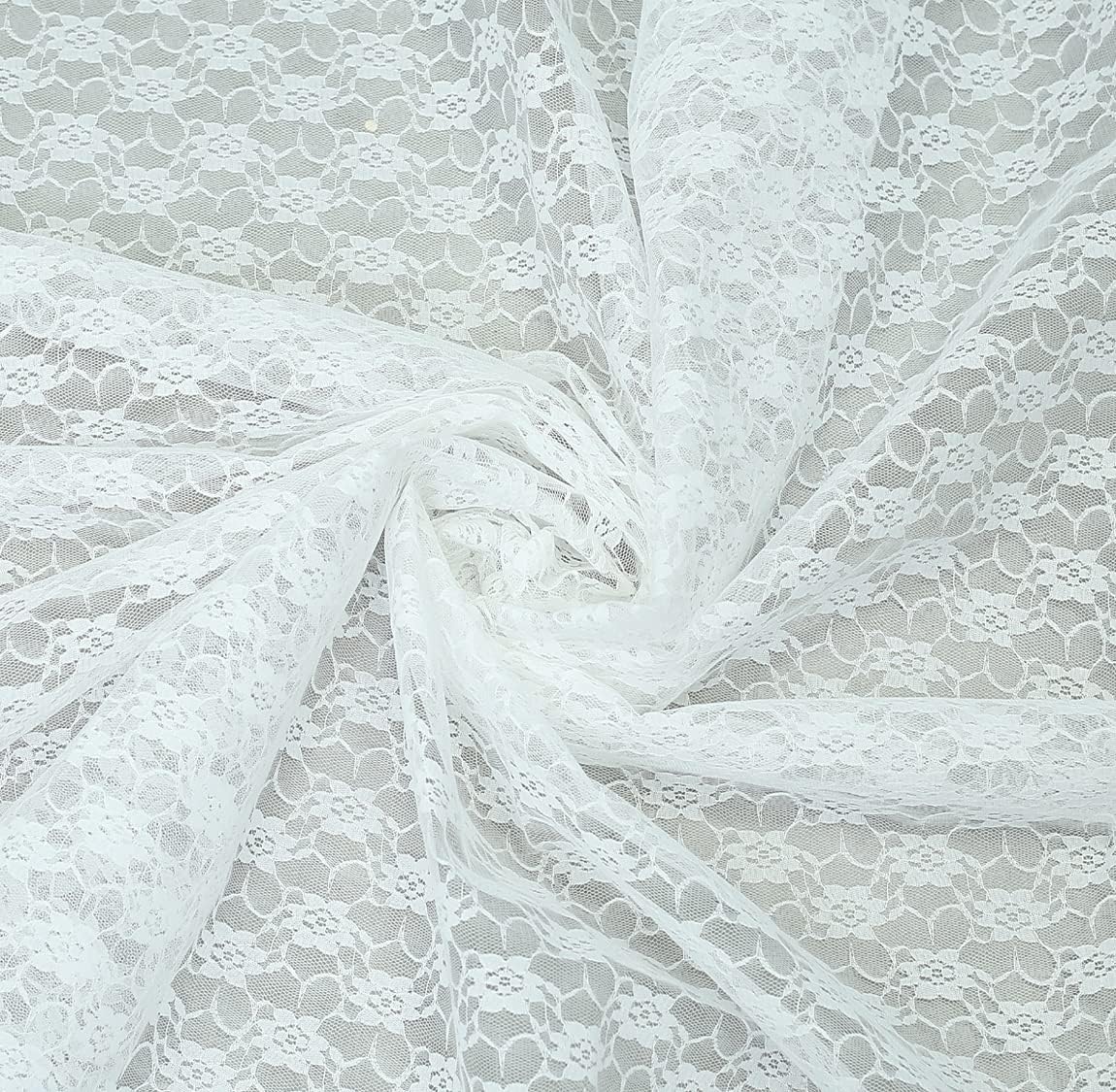 MDS Pack of 25 Wedding 12 x 108 inches Lace Table Runner for Wedding, Decorations for Birthday