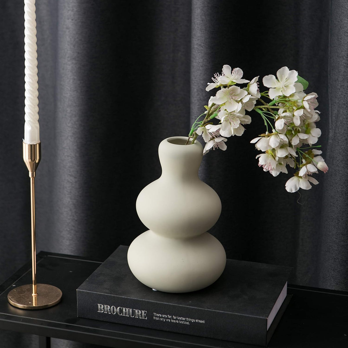 Ceramic Vase for Decor, Modern Vases for Home Decor Living Room, Home, Office, Centerpiece,Table