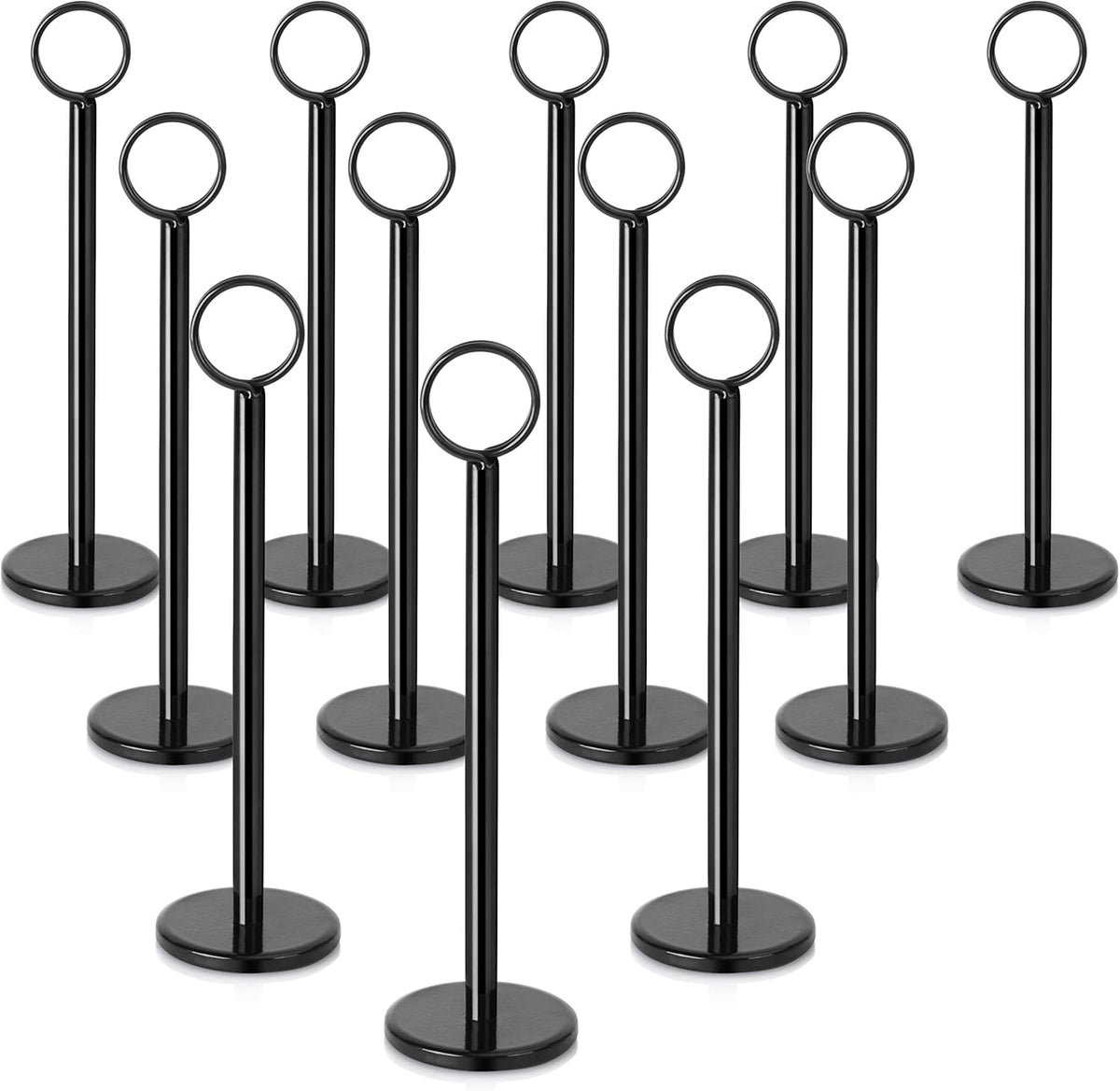 New Star Foodservice 27709 Ring-Clip Table Number Holder/Number Stand/Place Card Holder, 8-Inch