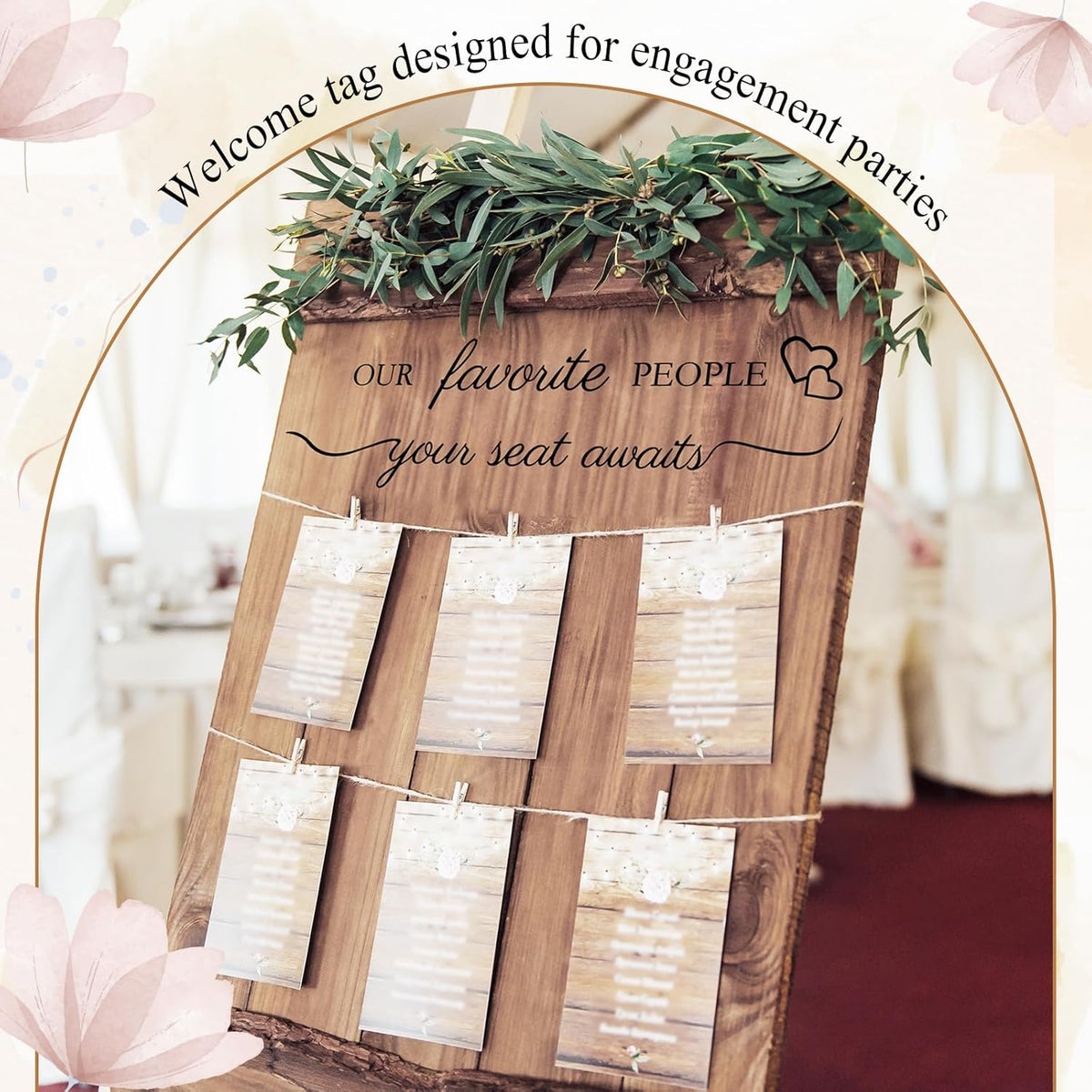 3 Pcs Wedding Seating Chart Decal Stickers DIY Our Favorite People Your Seat Awaits Vinyl Decal