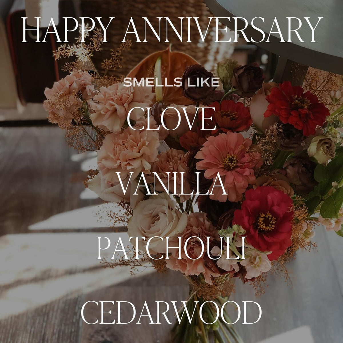 Sweet Water Decor Happy Anniversary Candle - Scented Candle for Home - 9oz Clear Jar with 40 Hour