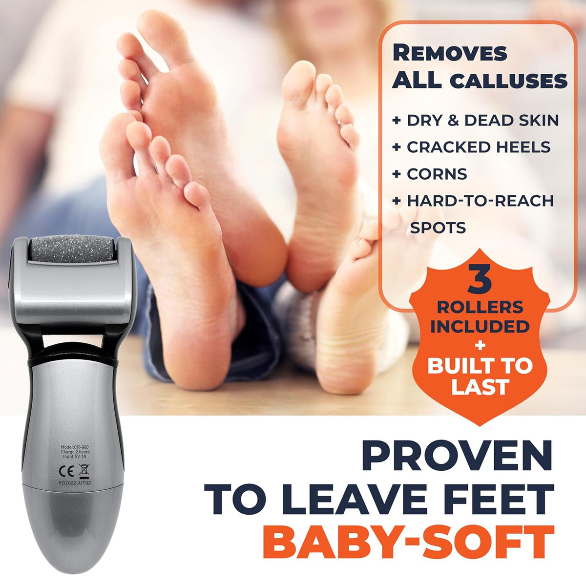 Electric Callus Remover: Rechargeable Electronic Foot File CR900 by Own Harmony(Tested Most