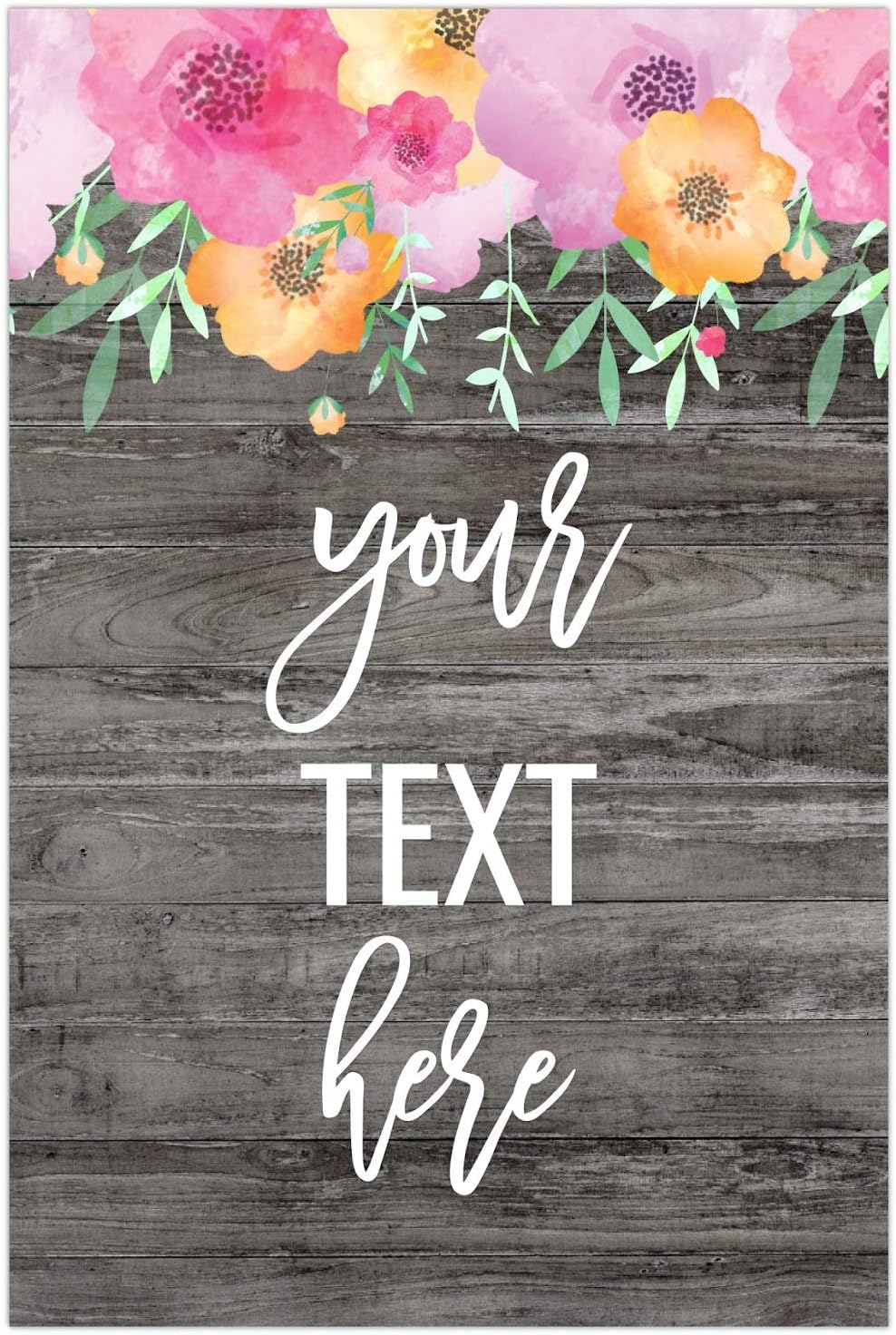Andaz Press Personalized Extra Large Wedding Easel Board Party Sign, 12x18-inch, Pink Floral