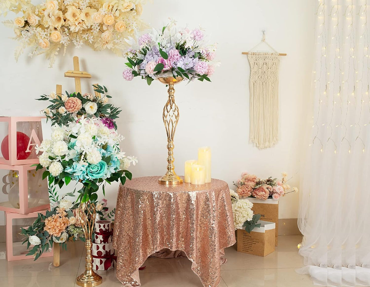 Wedding Centerpieces for Reception Tables, Twist Candleholder Stands, Flower Arrangement Vases
