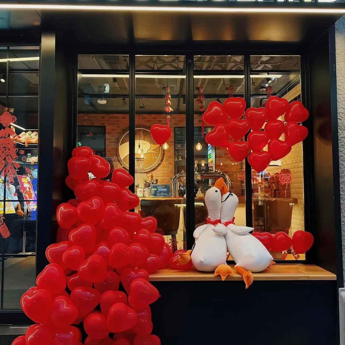 Red Heart Balloons, 50 Pcs 12 Inch Heart Shaped Balloons, Red Latex Balloon, Romantic Valentines