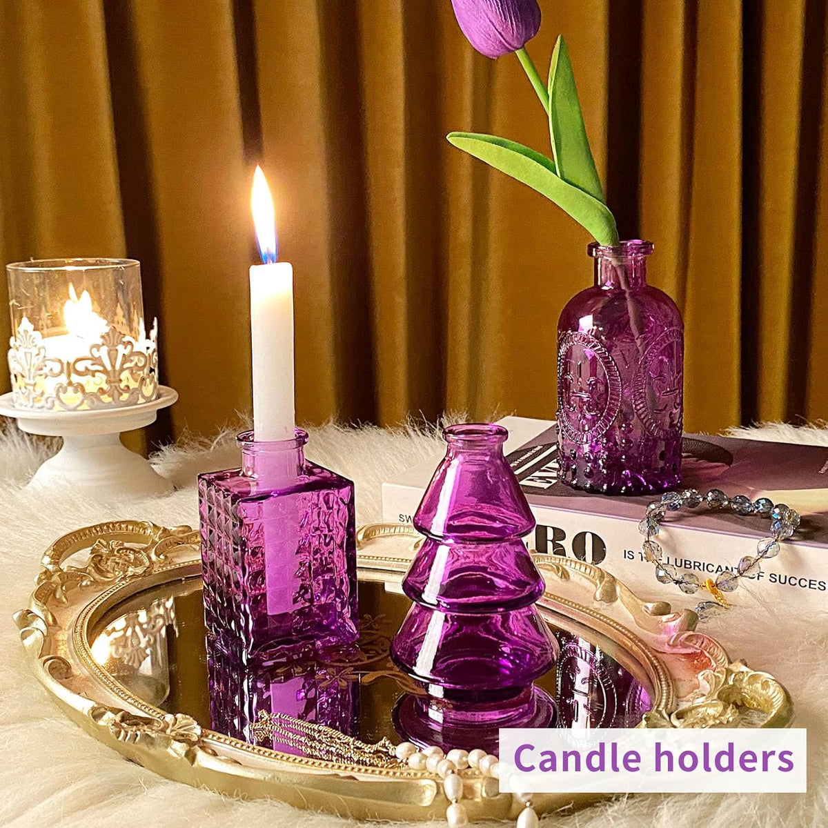 Mini Glass Bud Vases,Versatile Small Bud vases for Home and Wedding Decor, Exquisite Bridal Shower