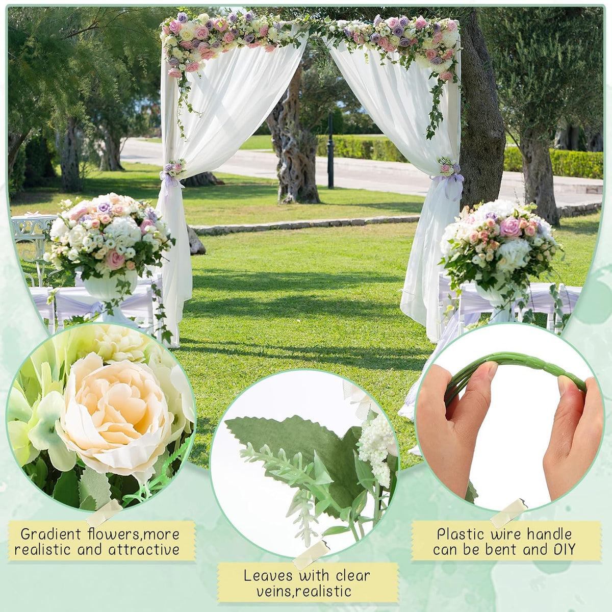 Tigeen Artificial Flowers Artificial Peonies Silk Flowers Faux Peony Fake Peony Silk Hydrangea