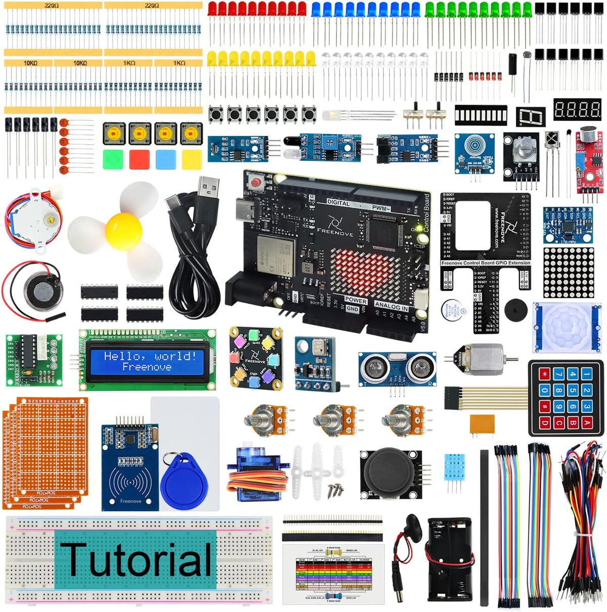 Freenove Complete Starter Kit with Board V5 Rev4 WiFi (Compatible with Arduino IDE), Arm Cortex-M4