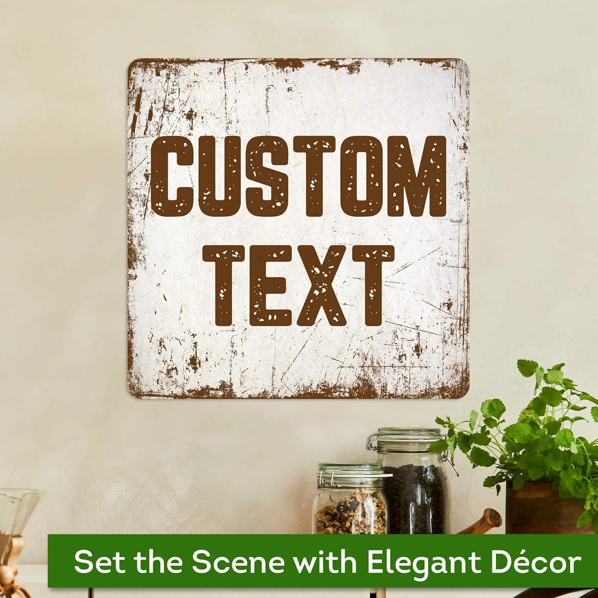 Custom Sign, Custom Street Sign, 11 Font Colors, 13 Font Styles, 4 Hole Options, 22 Sizes, 12x12
