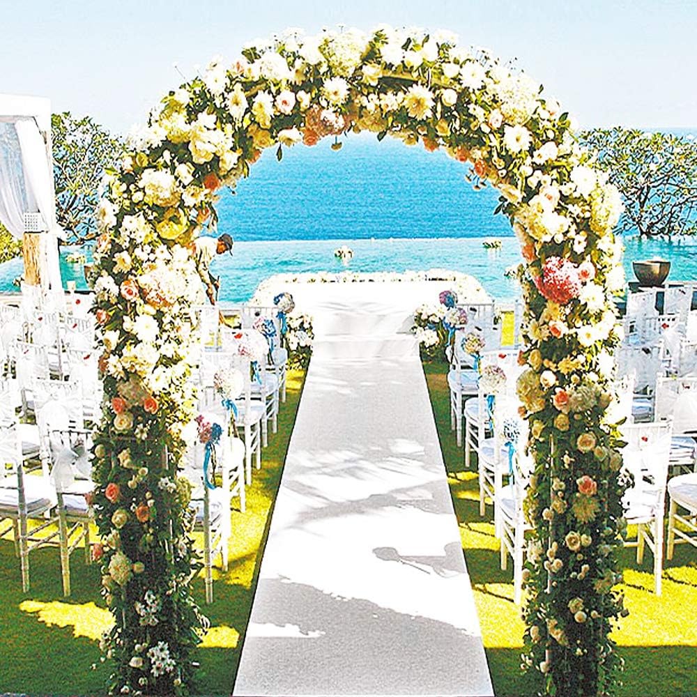 Metal Garden Arbor Wedding Arch 76.8 Inch H x 90.5 Inch W \94.5 Inch H x 55 Inch W Assemble Freely