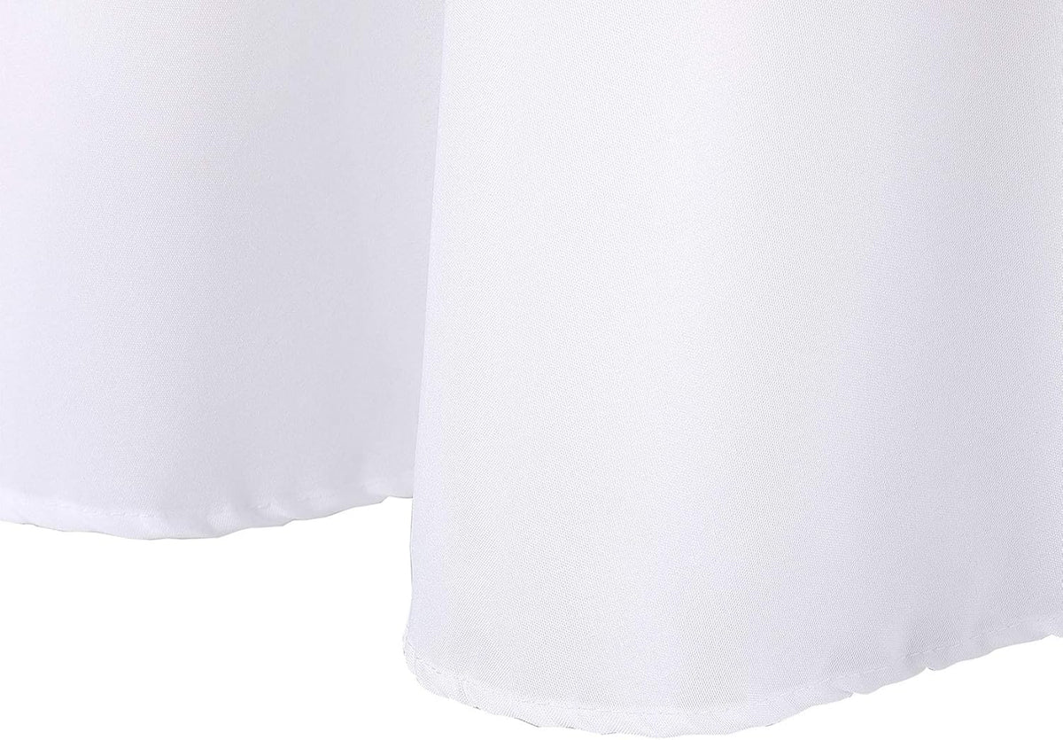 Ascoza 2pack 90x90 Inch White Square in Polyester Fabric Tablecloth for Wedding,Banquet,Restaurant