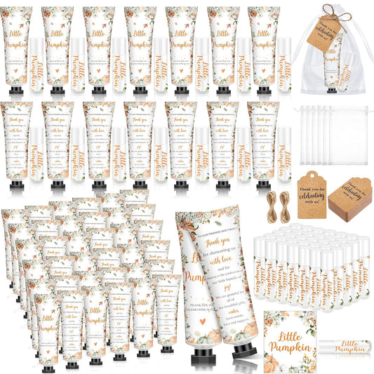 50 Sets 200 Pcs Baby Shower Hand Lotion and Lip Balm Gift Theme Baby Shower Party Favors Travel