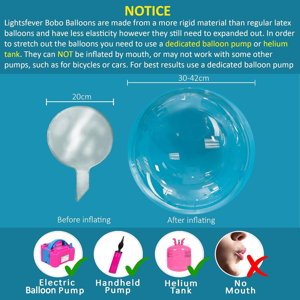 Lightsfever warm white led balloons with batteries, wedding proposal decorations clear transparent