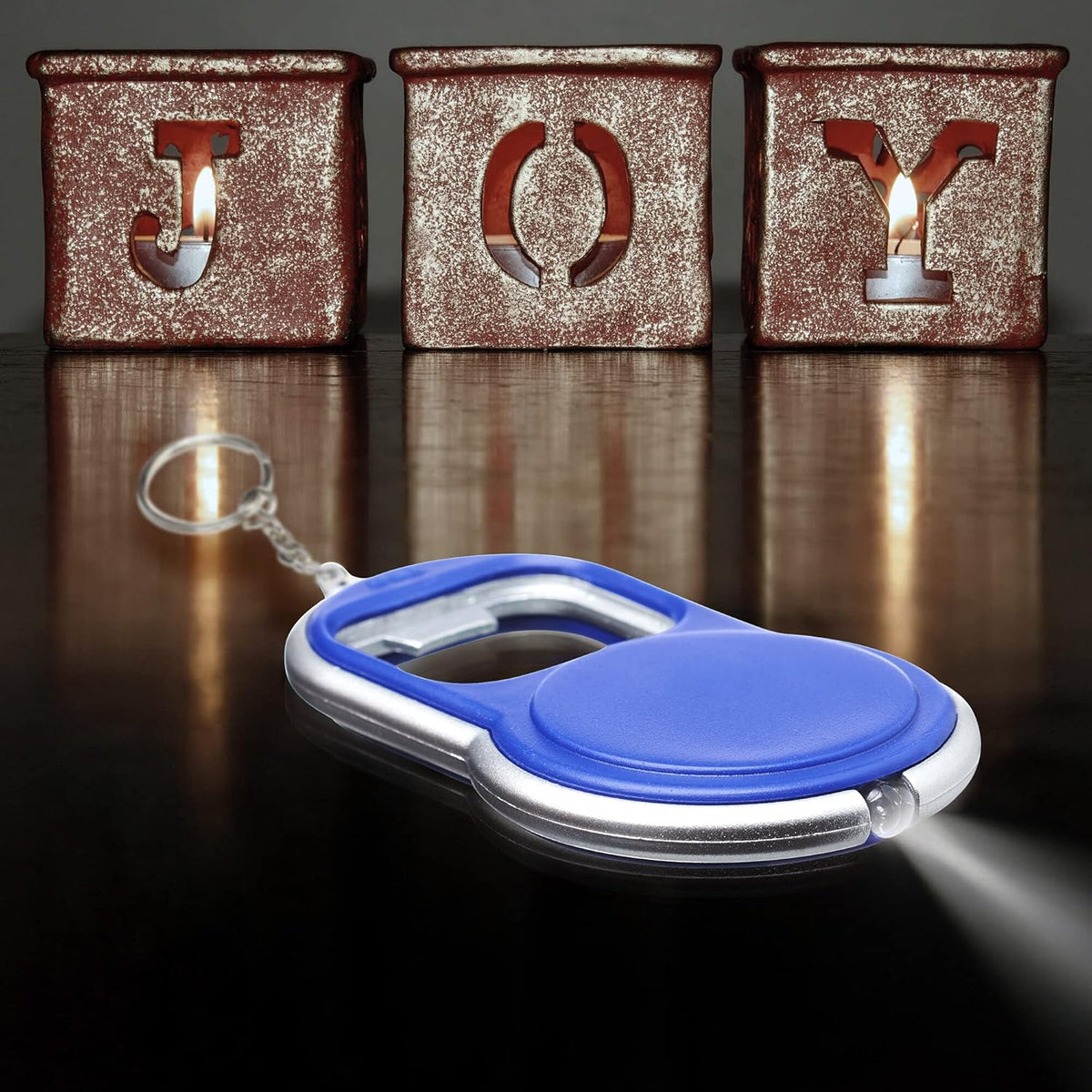 Bottle Opener & LED Keychains Set of 10, Bulk Pack - Perfect for Tradeshows, Party Favors, Other