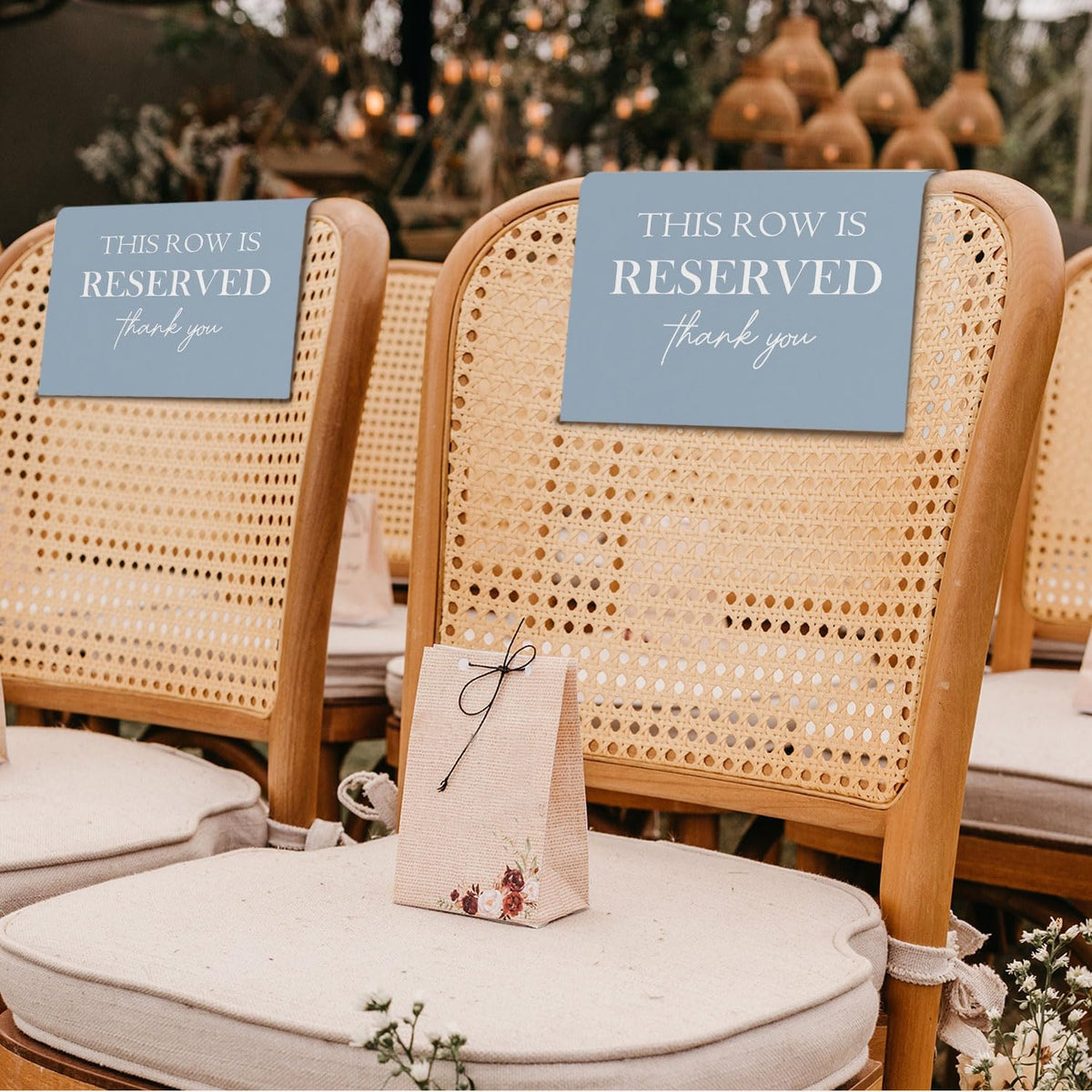 Reserved Seating Chair Signs, This Row Is Reserved Pew Cloths Seating Placeholder for Church Pews