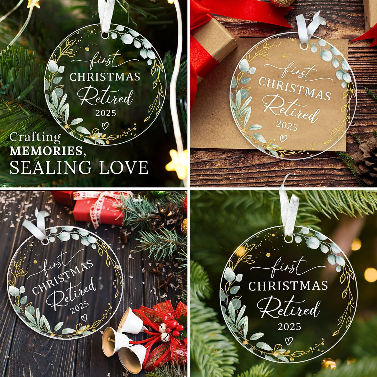 HEXMOZ Retirement Gifts for Women, Men 2025 - First Christmas Retired Ornament 2025 - Retired Gift