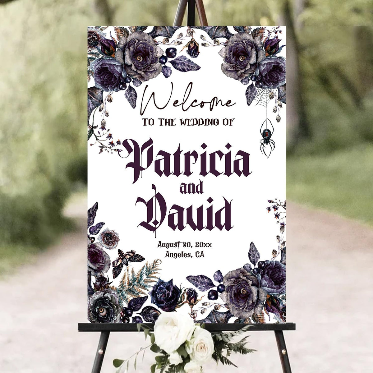 Halloween Wedding Welcome Sign, Til Death Do Us Part Welcome Sign, Halloween Couples Shower, Gothic
