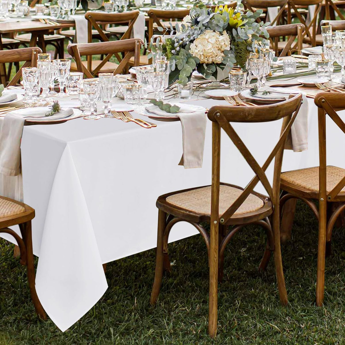 Fitable 8 Pack Table Cloth Rectangle Table: Stain and Wrinkle Resistant Tablecloth Rectangular