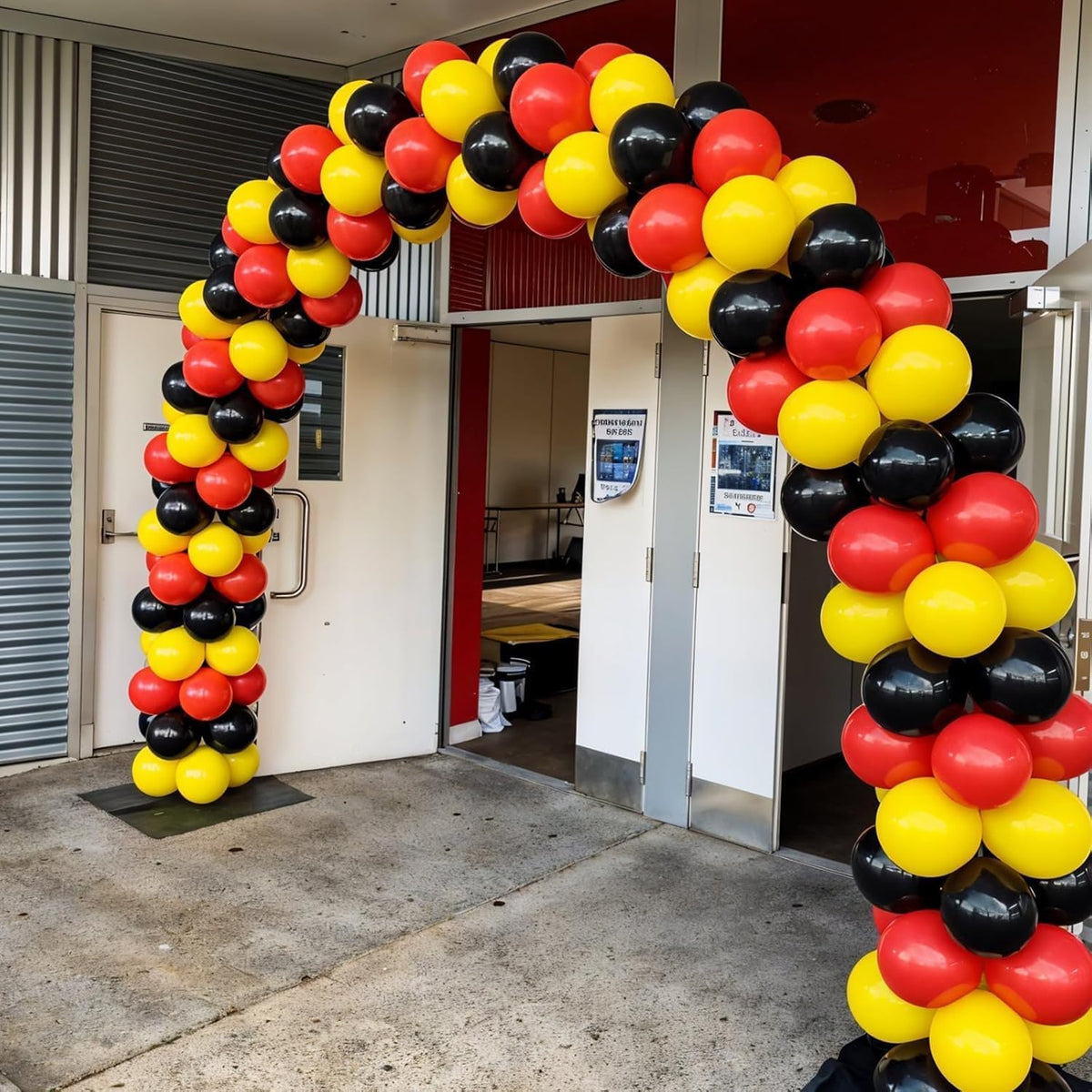 Red Yellow Black Balloons, 50pcs Yellow Black Red Balloons, Printed Balloon Confetti Balloon For