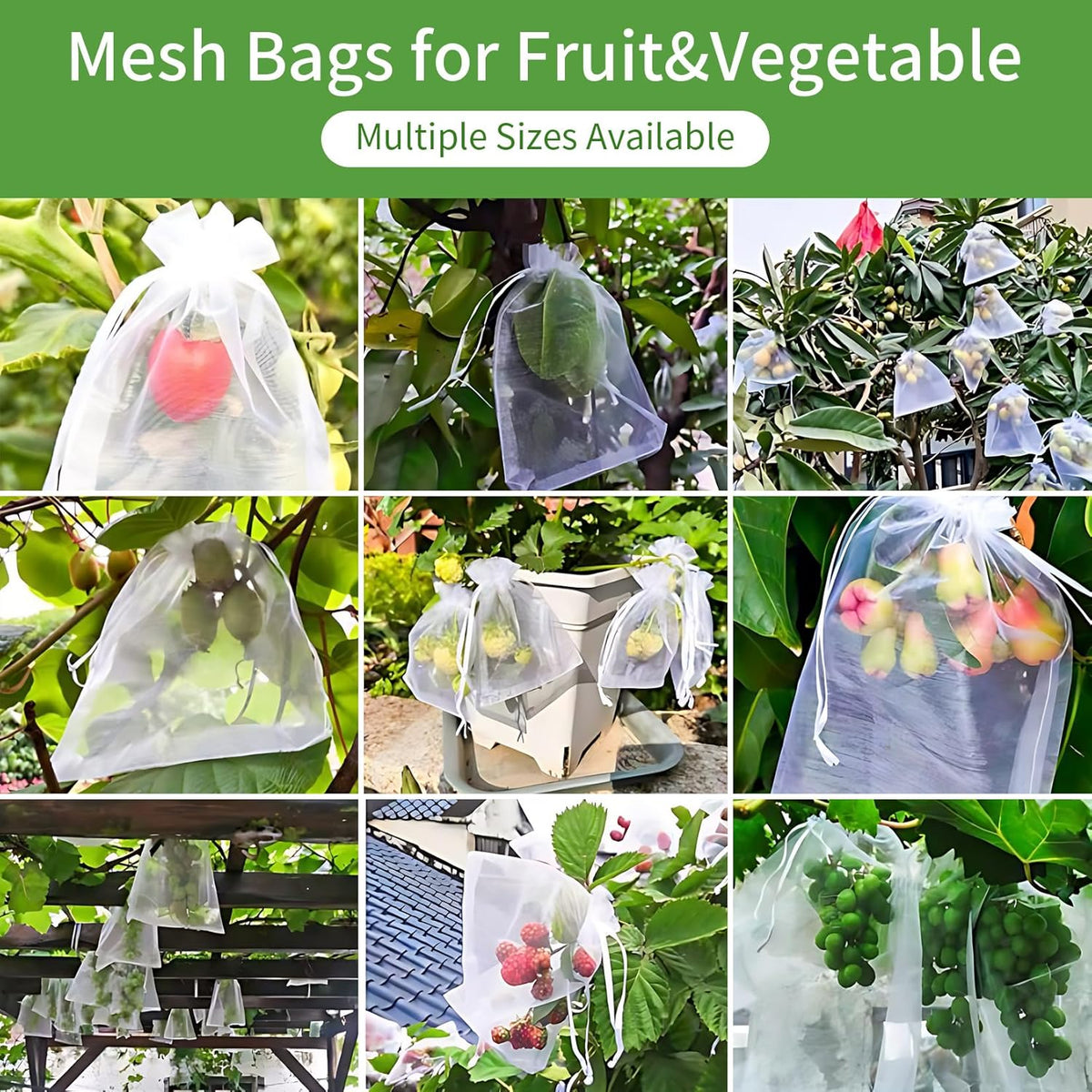 50 Pcs White Organza Bags 4x6 Inch Small Mesh Bags Drawstring Small Gift Bags Goodie Bags for