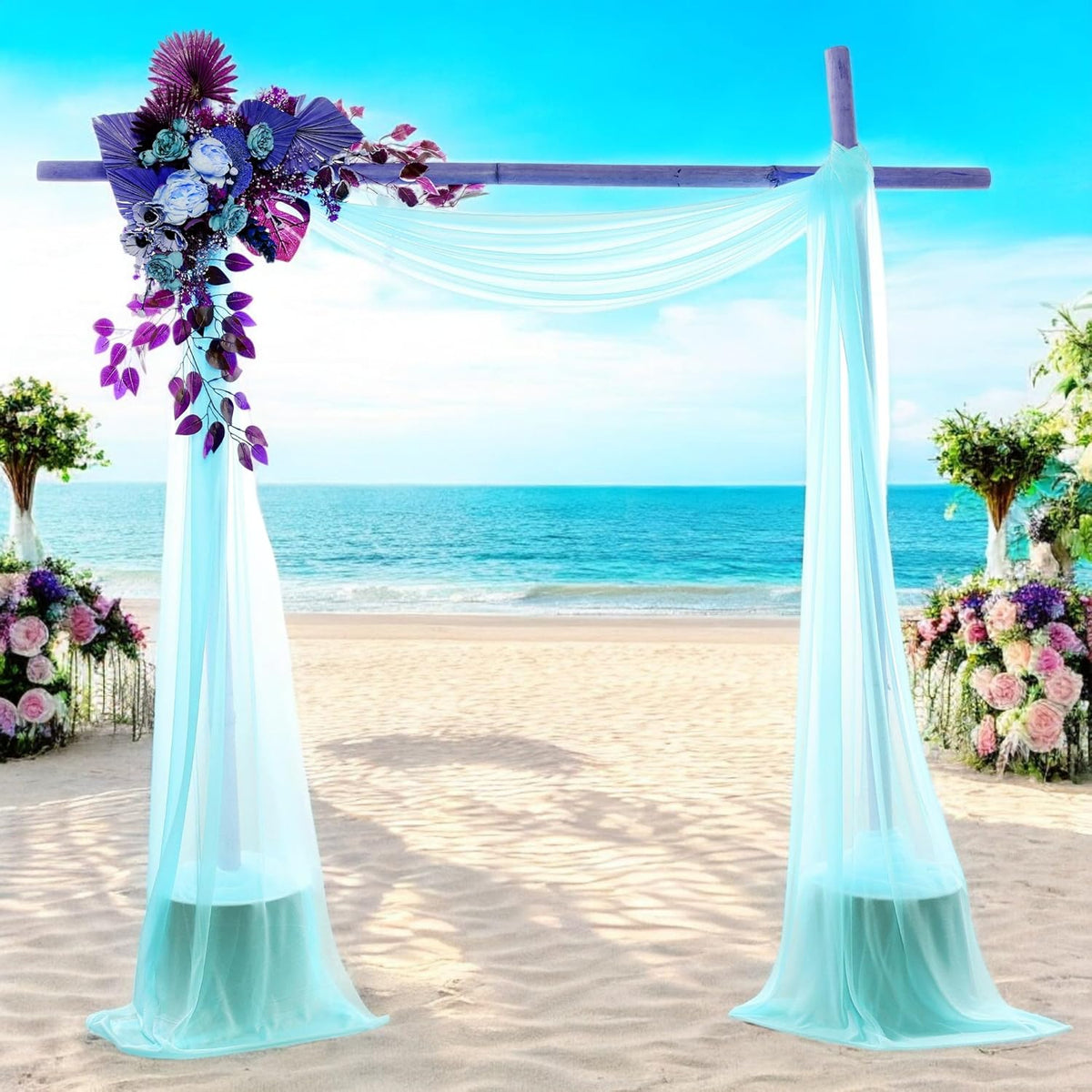 MDS Halloween Chiffon Draping Fabric - 1 Panel, 30" Wide x 75ft Long - Sheer Spooky Arbor & Canopy