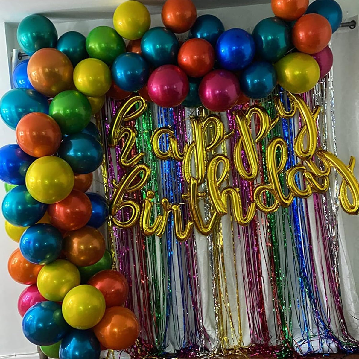 Double-stuffed Metallic Colorful Balloons, 30 Pcs 12 Inch Multicolor Balloons with Double Layer