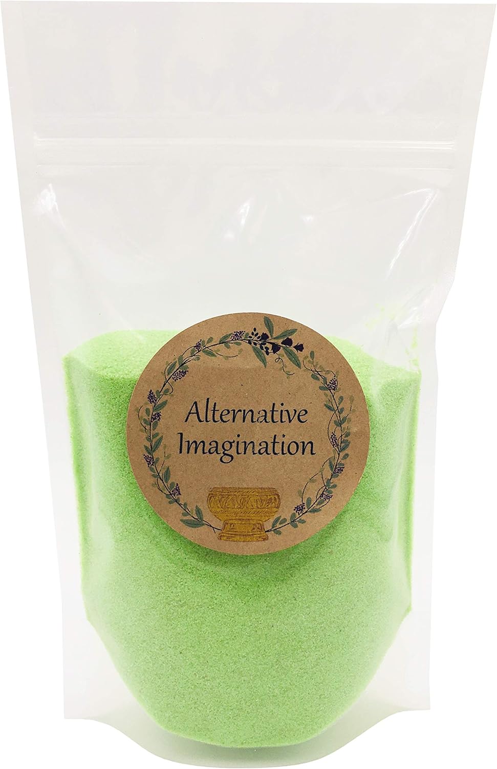 Alternative Imagination Lime Green Sand - Fine Sand for Zen Garden, Resin Incense Burner, Smudge