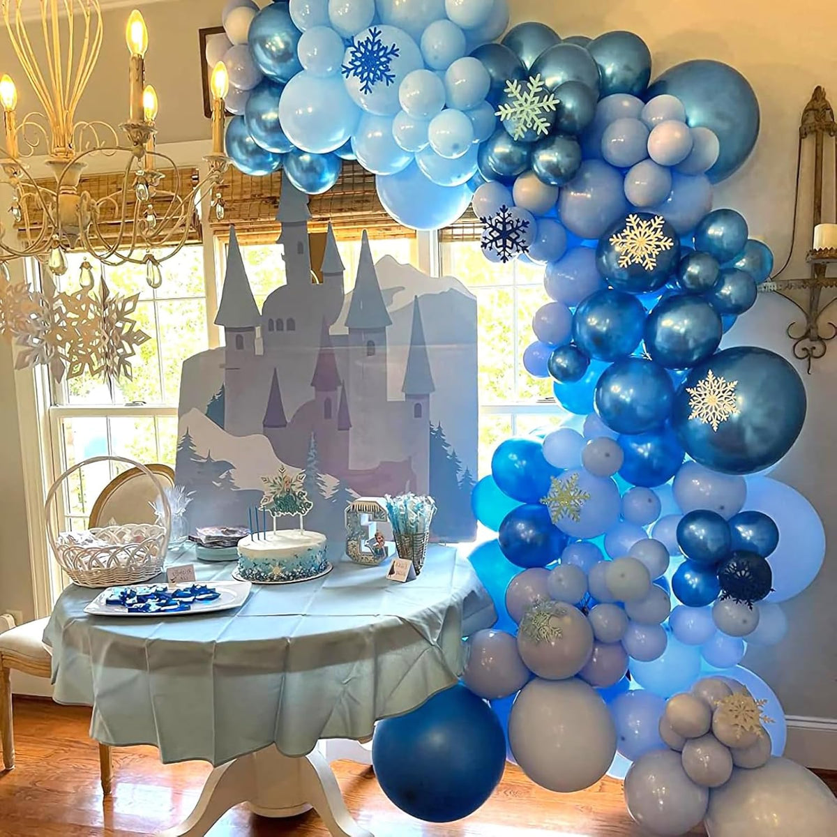 Netnology Blue Balloons Set, 60Pcs 12 Inch Macaron Blue, Light Blue,Navy Blue,Metallic Blue Balloon