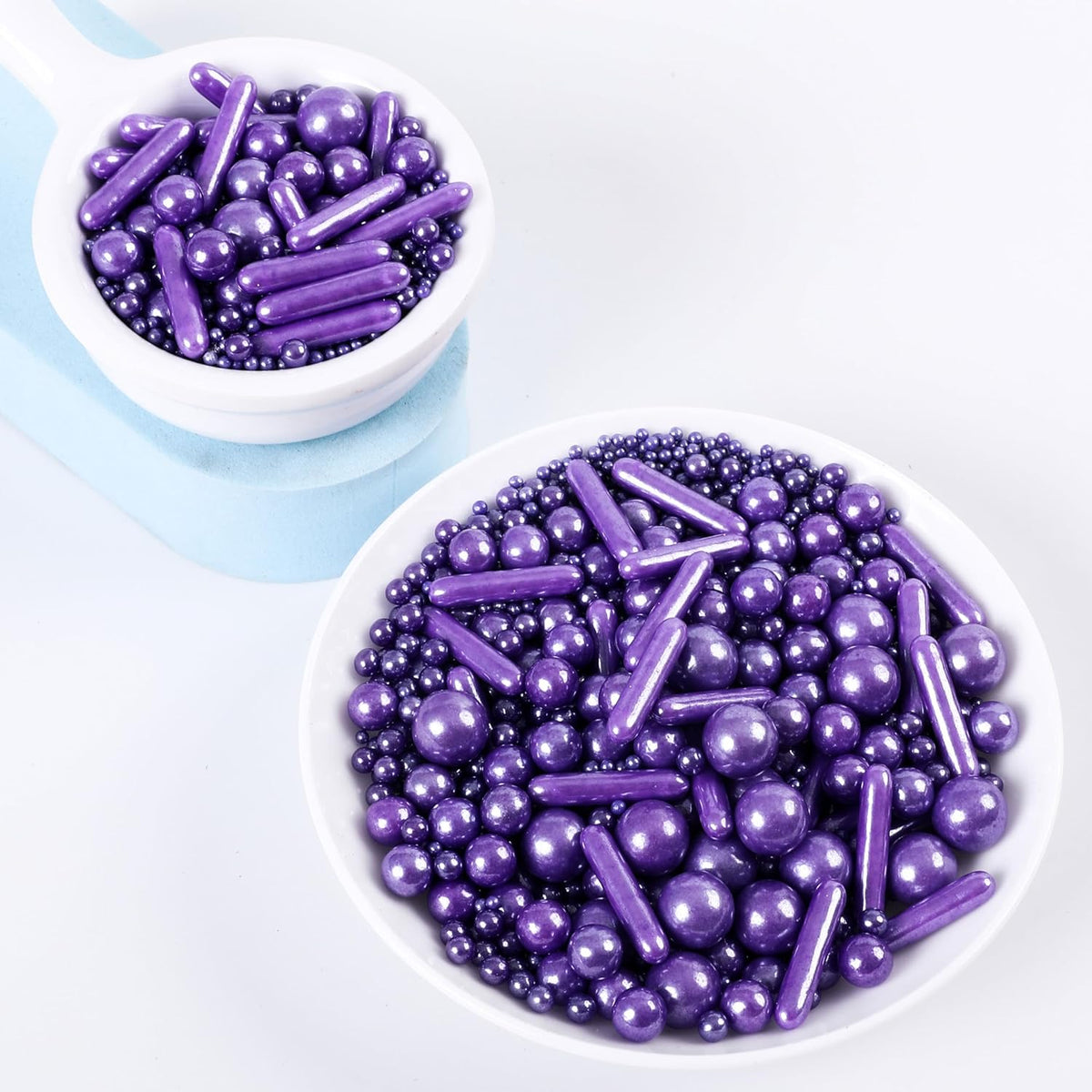 Kasvan Purple Mix Sugar Sprinkles - Edible Candy Pearls with 4-Claw Sprinkle Pen,118g/4.16 Oz, Gift