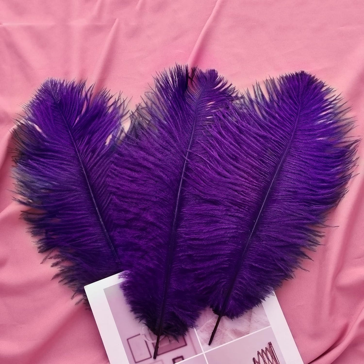 Ballinger Purple Ostrich Feathers Bulk - 24Pcs 8-10inch Feathers for Vase, Party Centerpieces Mardi
