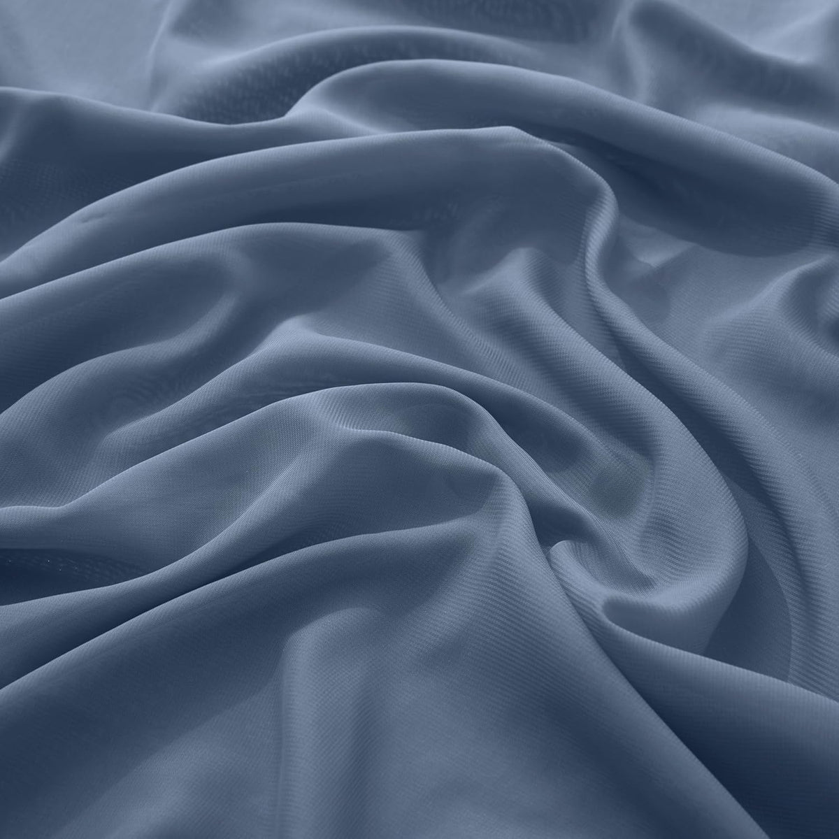 VACVELT Wedding Arch Draping Fabric Dusty Blue Chiffon, 1 Panel Sheer Drapes 30 Inch x 20ft Chiffon