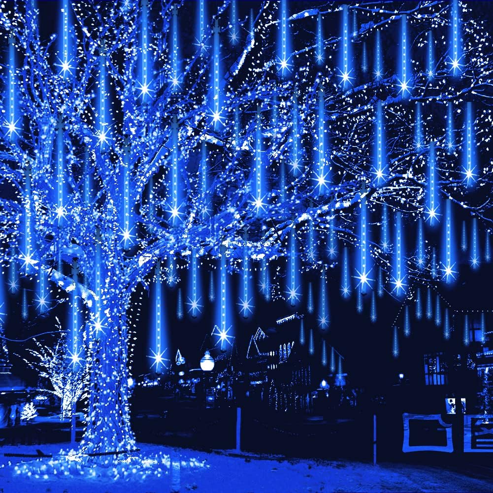 Meteor Shower Lights Outdoor Christmas Lights UL Certified Falling Rain Drop Snowfall Icicle
