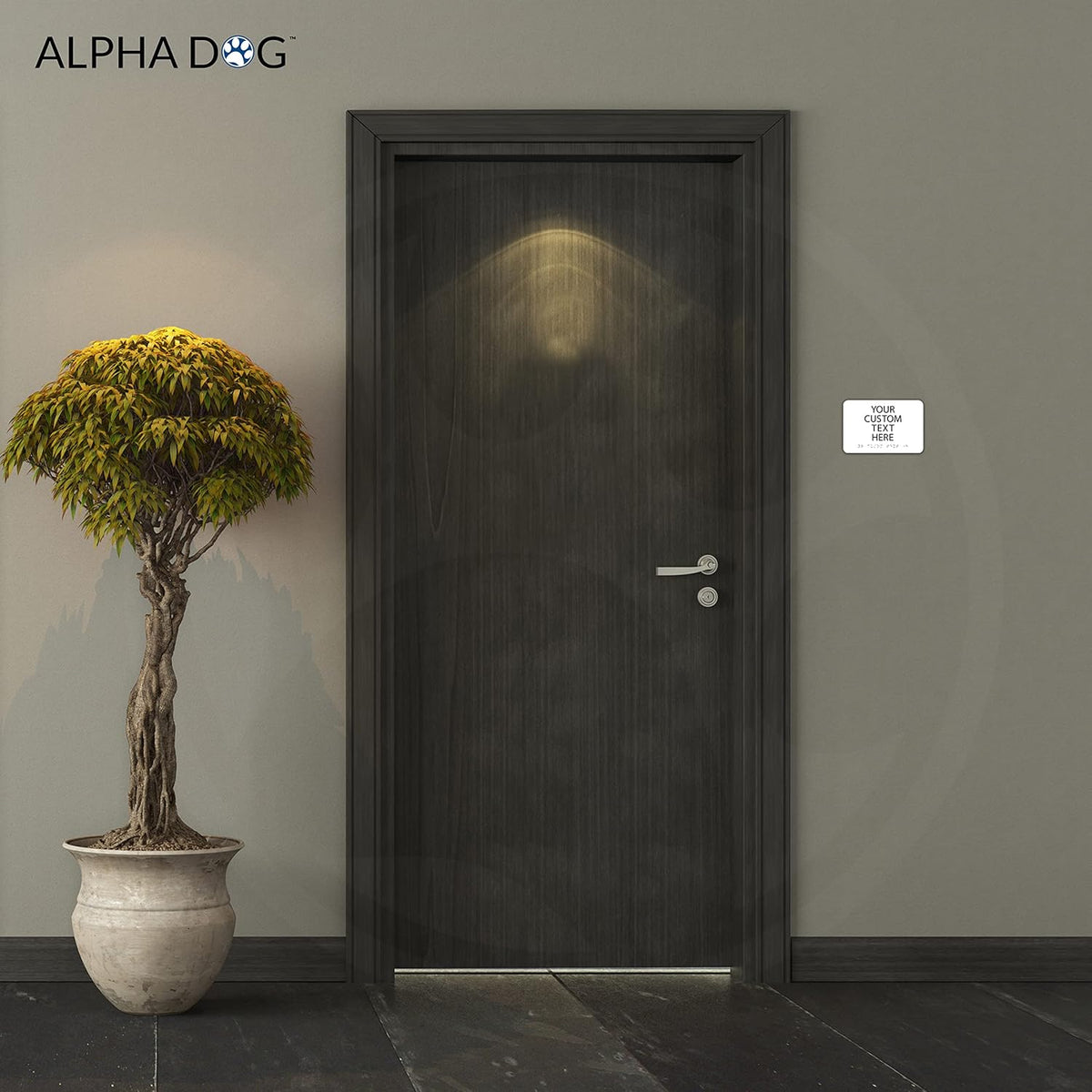 ALPHA DOG ADA SIGNS Custom ADA Compliant Braille Sign, 6"x9" Room Identification Plaque, Tactile
