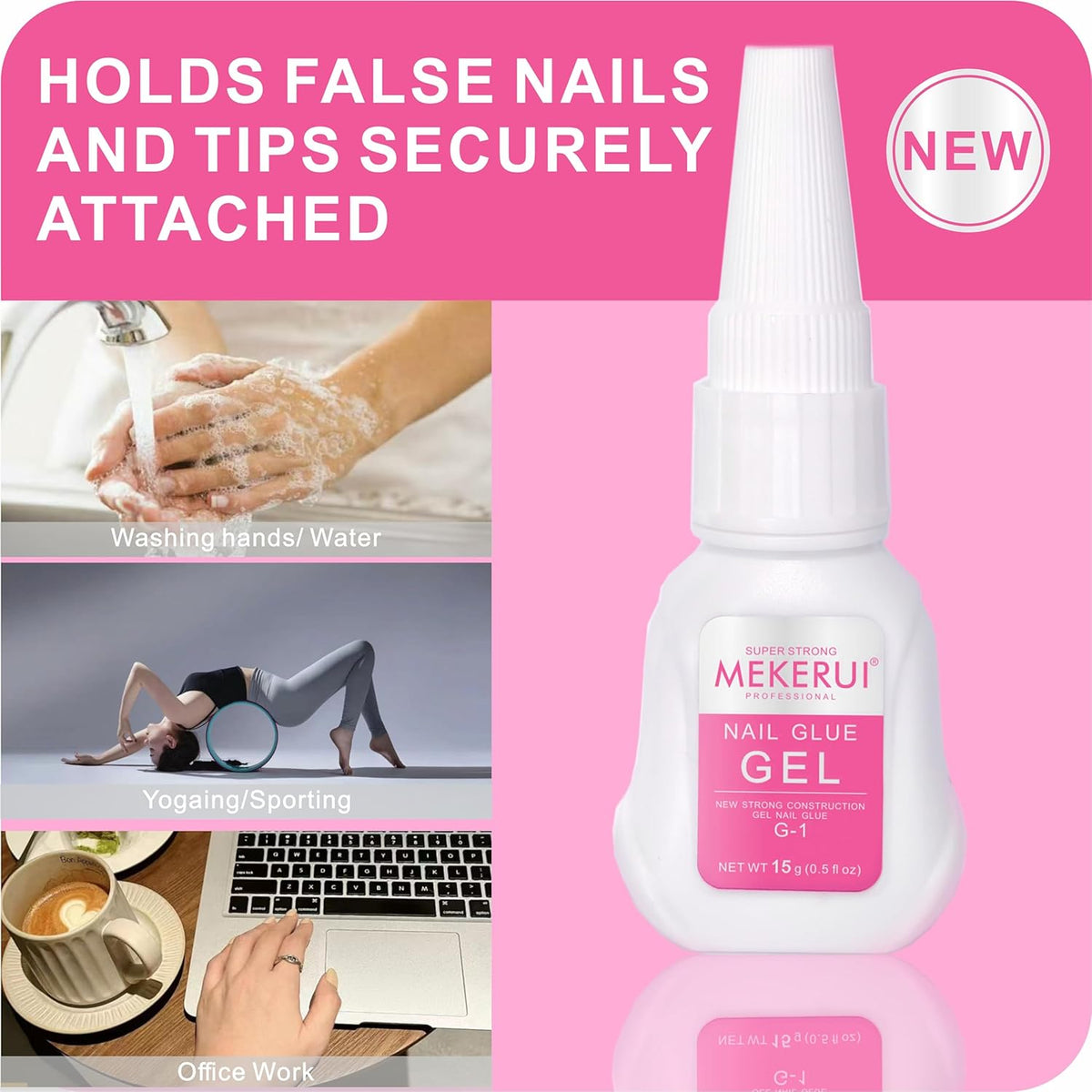 Mekerui's Super Strong Nail Glue is Perfect for Press - on Nails. drip - Proof and Clog - Proof