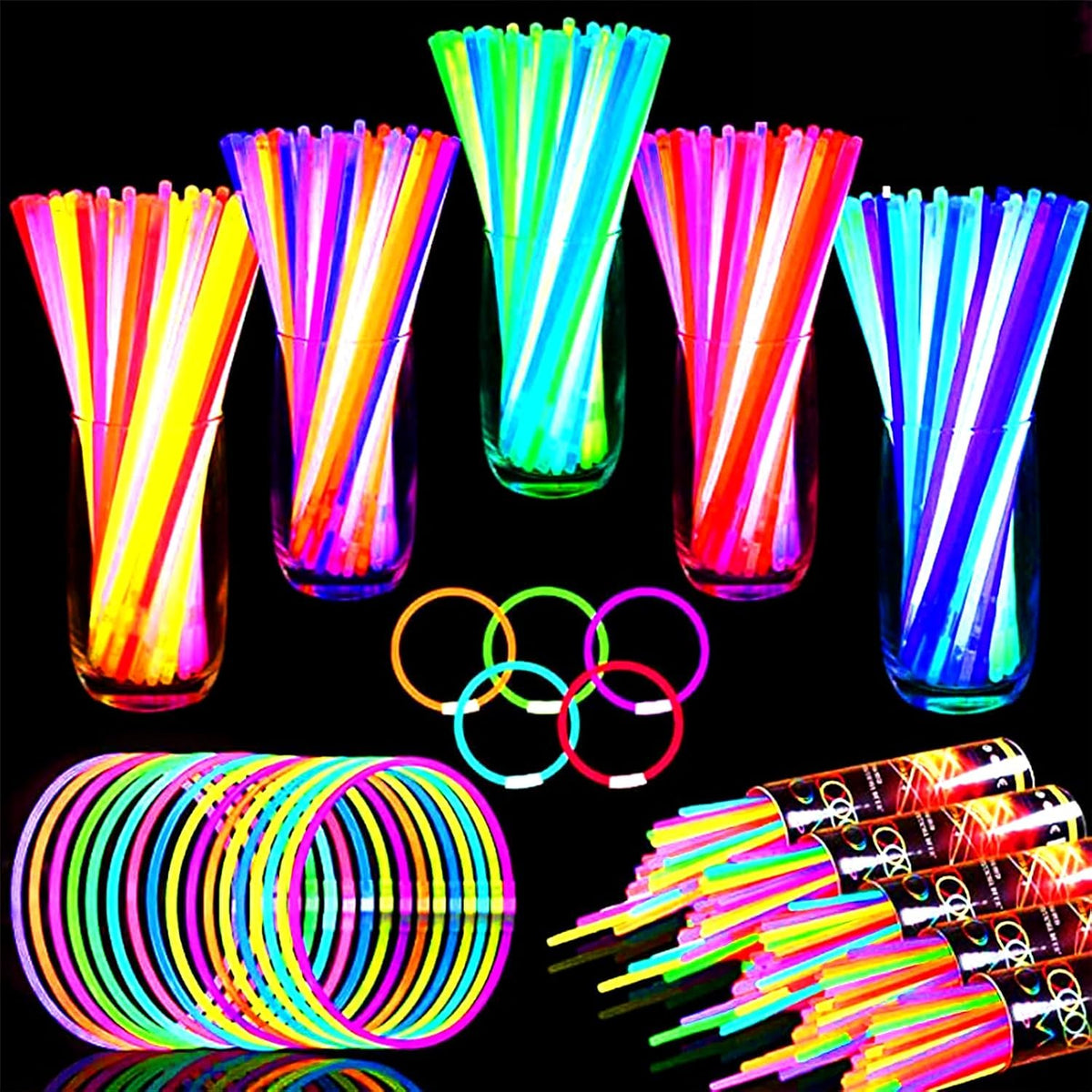 TURNMEON 960 Pack Ultra Bright Halloween Glow Sticks Bulk Party Pack Halloween Glow In The Dark