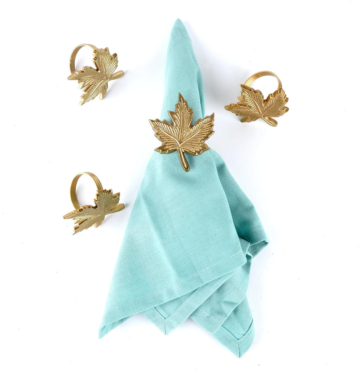 Napkin Rings, Shiny Metal Napkin Rings - Set of 12 Aluminum Alloy for Sophisticated Table Decor