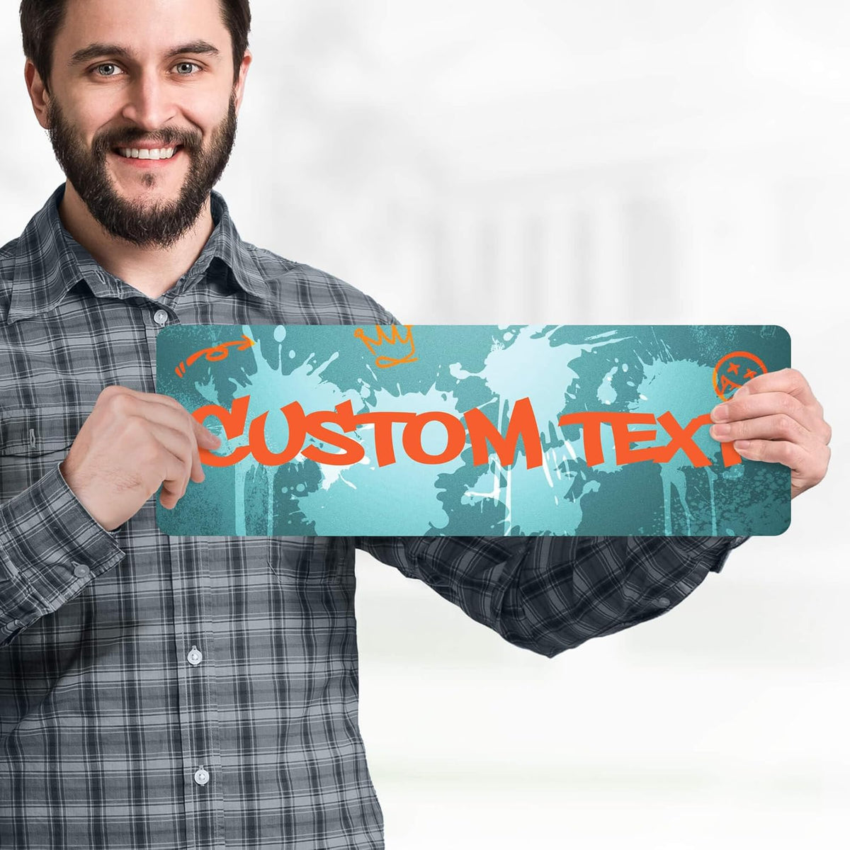 Custom Sign, Custom Street Sign, 11 Font Colors, 13 Font Styles, 4 Hole Options, 22 Sizes, 6x18
