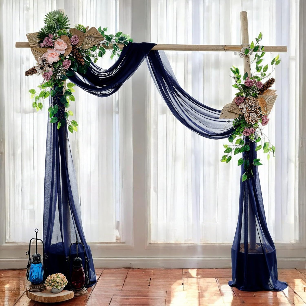 MDS Halloween Chiffon Draping Fabric - 1 Panel, 30" Wide x 20ft Long - Sheer Spooky Arbor & Canopy