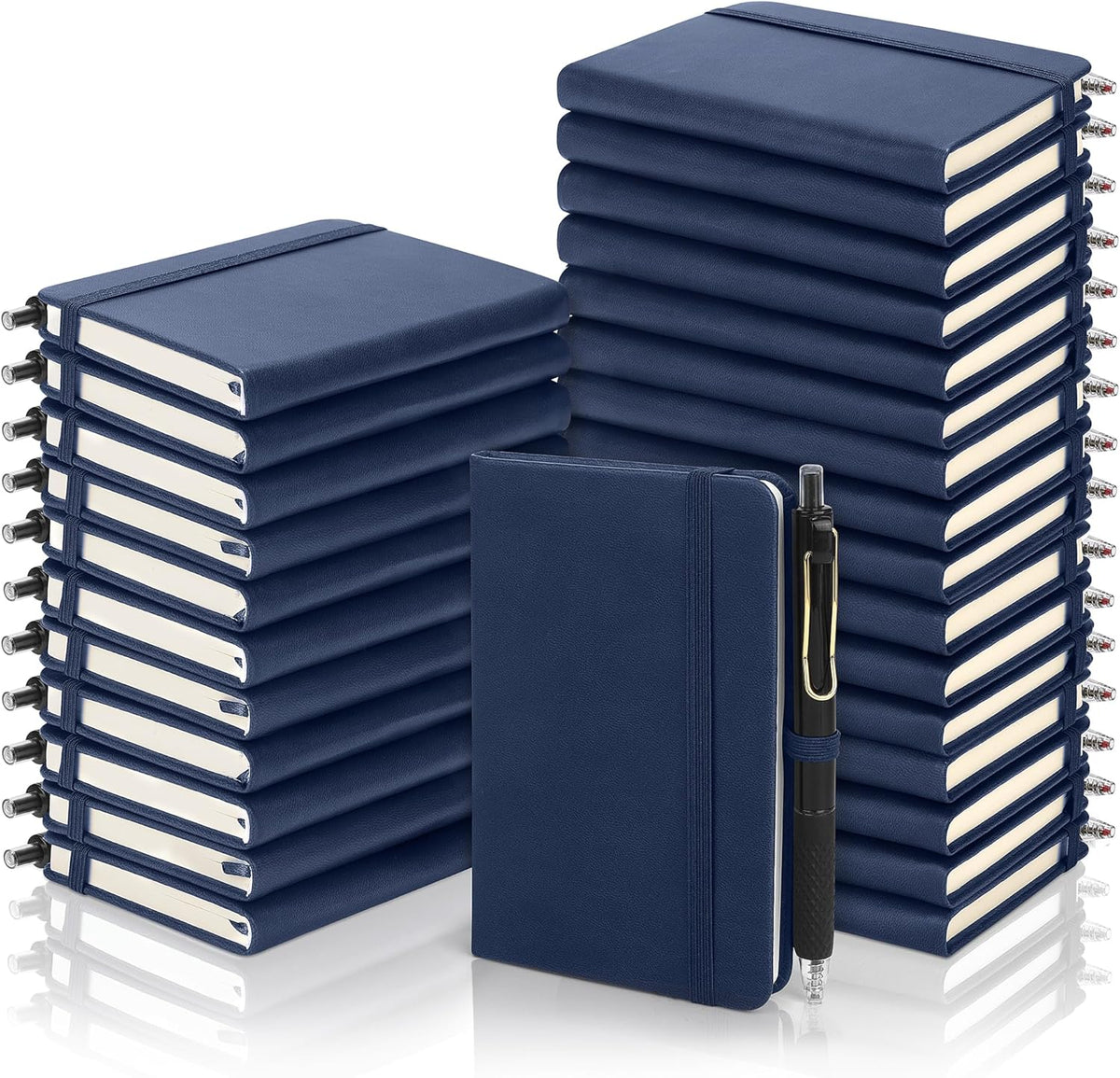 Aodaer 50 Sets Pocket Notebook Journal with Pens, 160 Pages, 3.5 x 5.5 Inch Mini Lined Journal