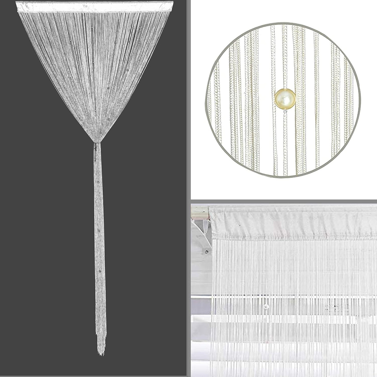 Beaded Curtain Beads Door String Curtains Ideal for Living Room Decor Wall Hanging Fringe Doorway