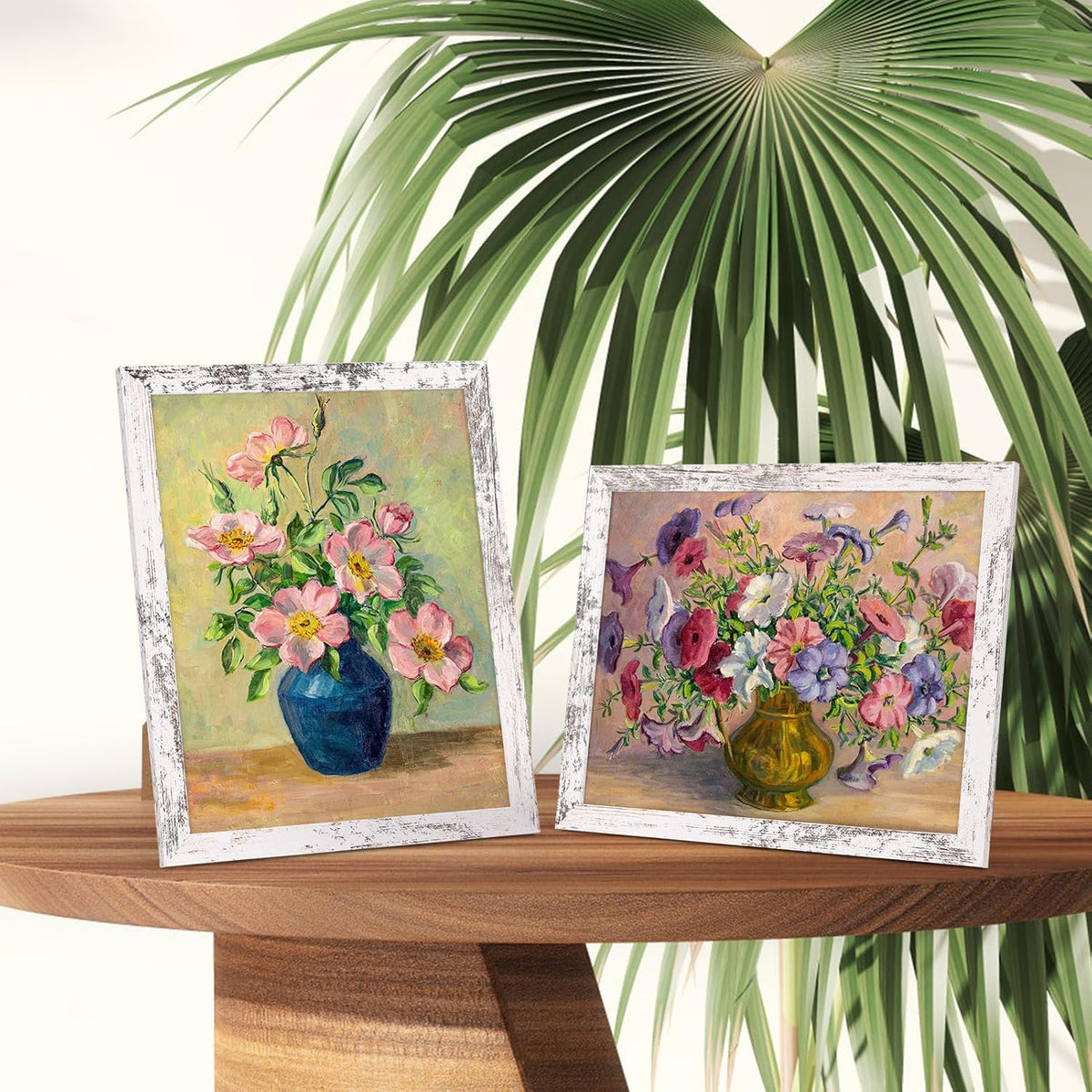 PETAFLOP Wooden Bulk 8x10 Picture Frame Set of 18, White Distressed Photo Frames Fits 8 by 10 for