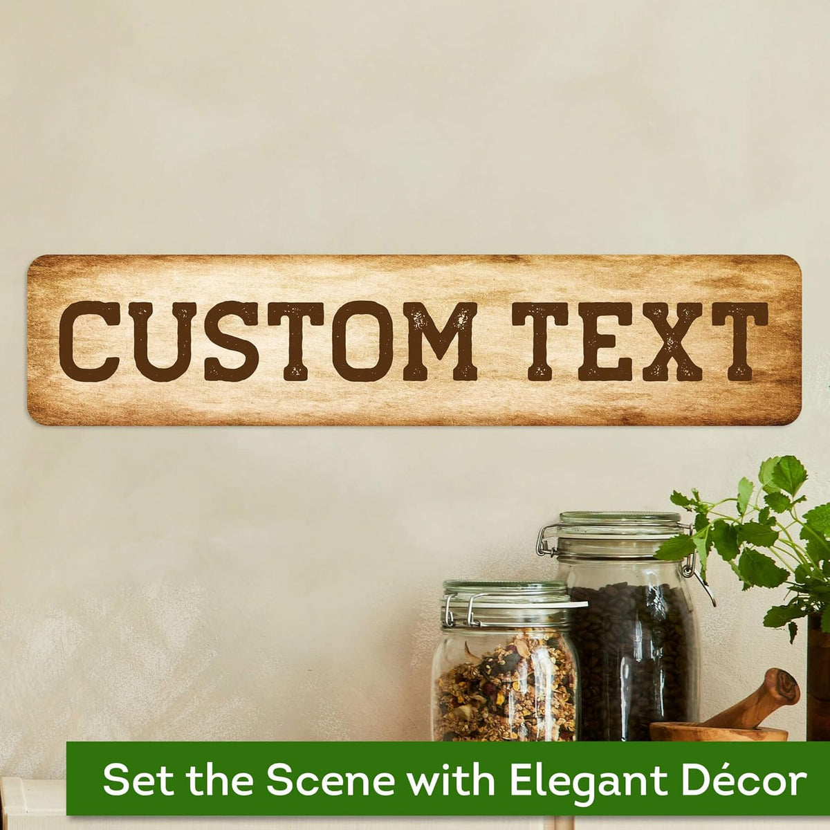 Custom Sign, Custom Street Sign, 11 Font Colors, 13 Font Styles, 4 Hole Options, 22 Sizes, 4x18
