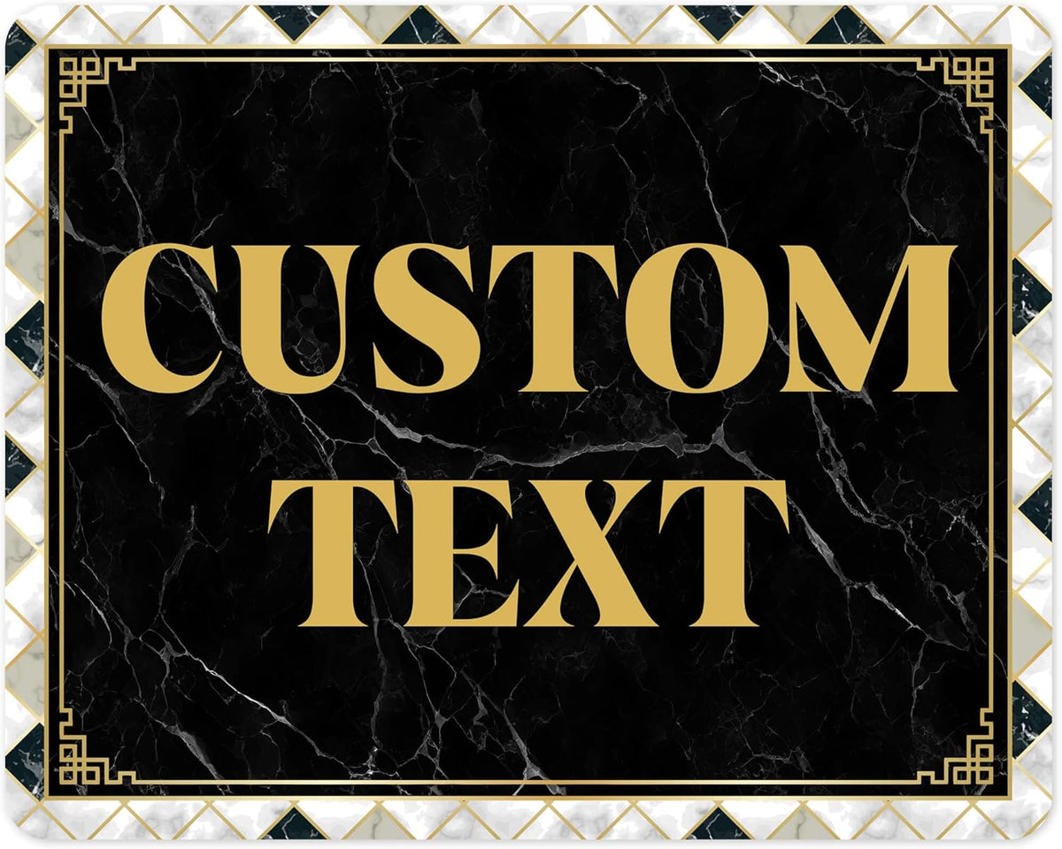 Custom Sign, Custom Street Sign, 11 Font Colors, 13 Font Styles, 4 Hole Options, 22 Sizes, 24x30