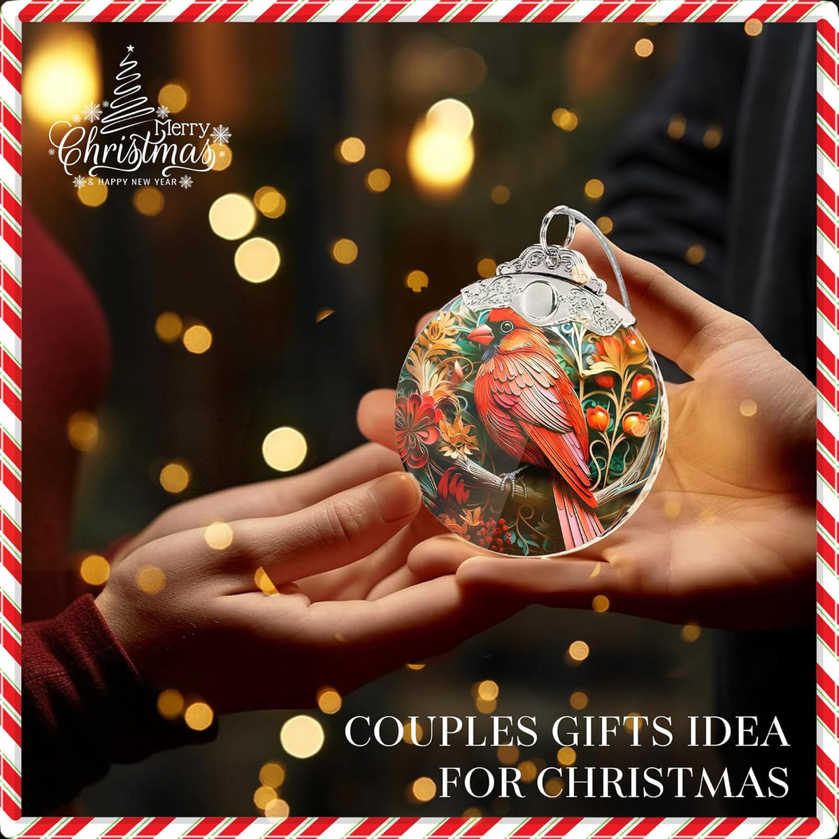 Christmas Ornament 2025, Tree Decoration 4 Inch Acrylic Hanging Art, Holiday Display, Car Interior