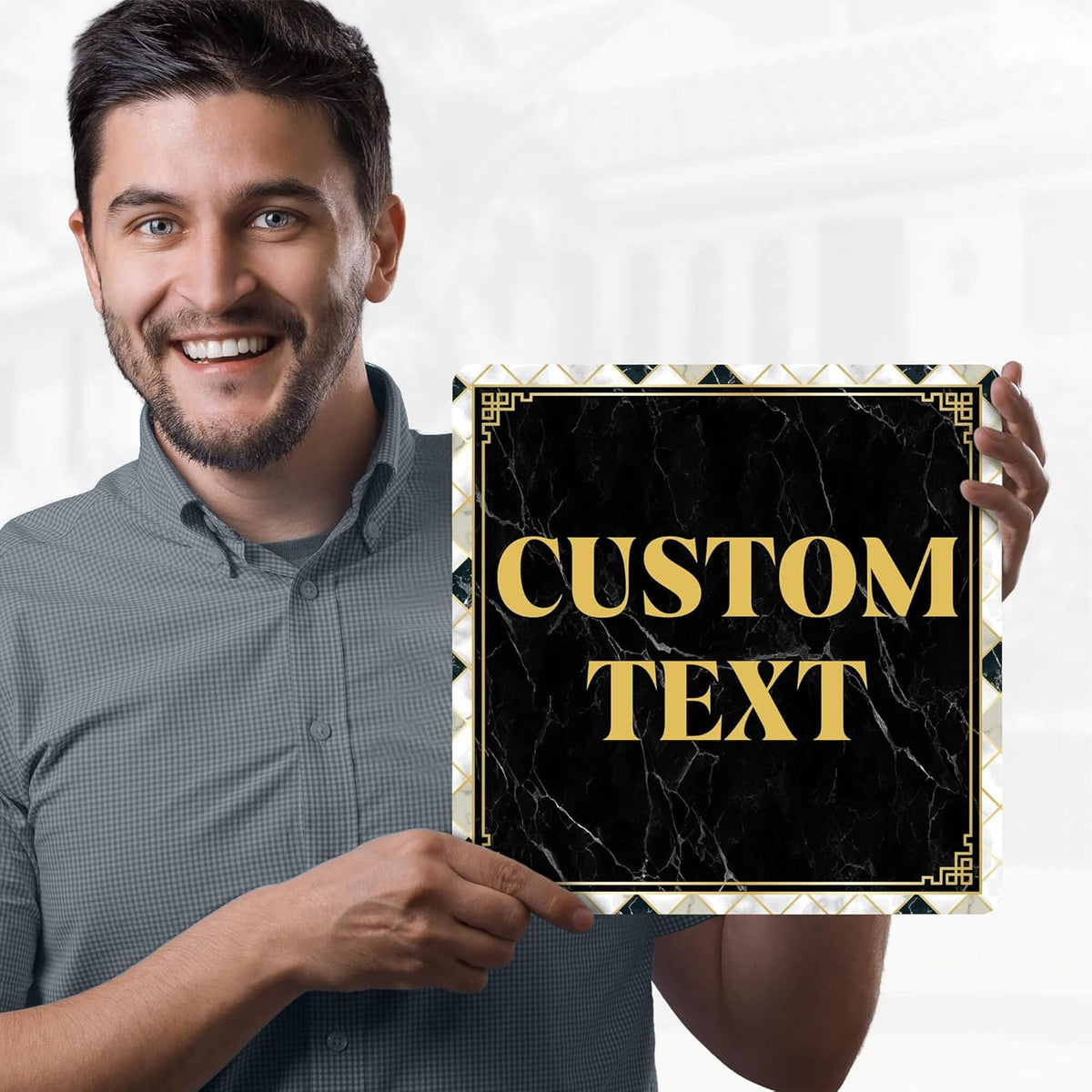Custom Sign, Custom Street Sign, 11 Font Colors, 13 Font Styles, 4 Hole Options, 22 Sizes, 12x12