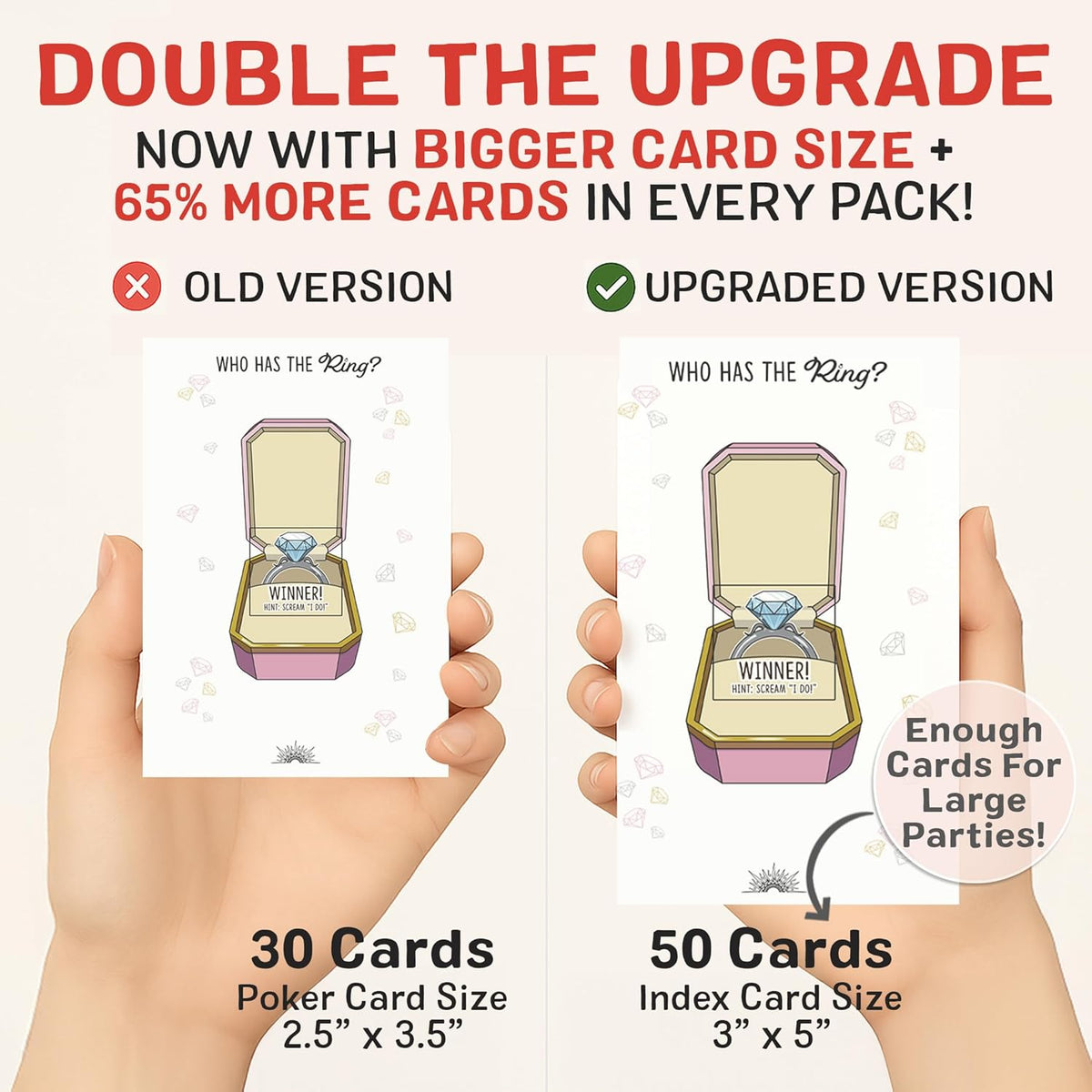 Who Has The Ring Bridal Shower Scratch Off Game - Hilarious Losing Phrases on Ticket Cards - Easy