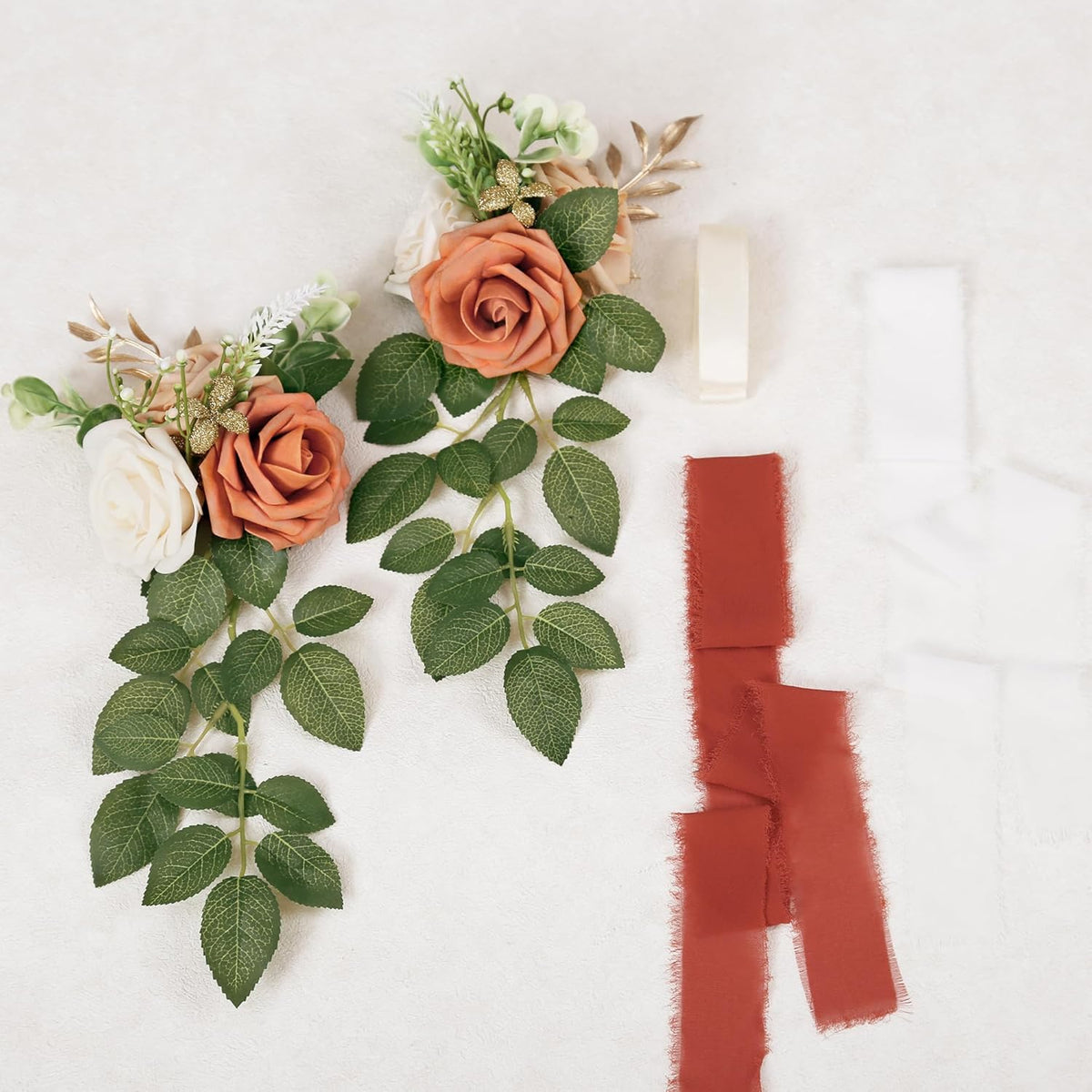 Wedding Aisle Decorations for Wedding Ceremony Set of 10 Pew Flowers for Church Chair Decorations