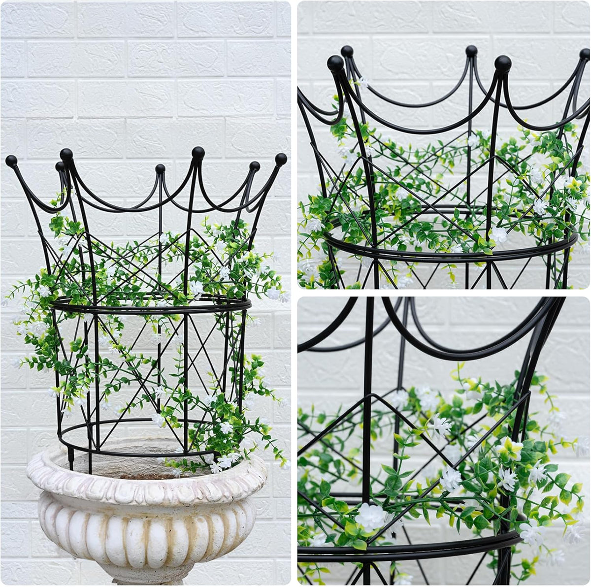 Large Obelisk Trellis for Plant Supports 18.5in x 22.9in - Durable Metal Garden Support Cage for