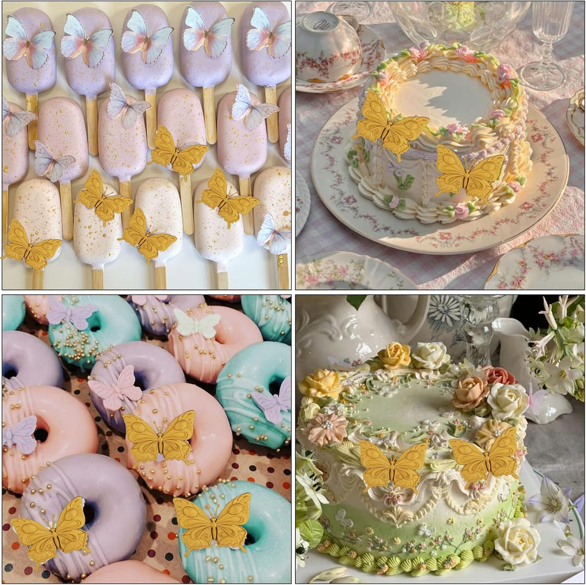 1 Pcs Exquisite Butterfly Fondant Moldfor Cake Decoration, Butterfly Chocolate Silicone Mold